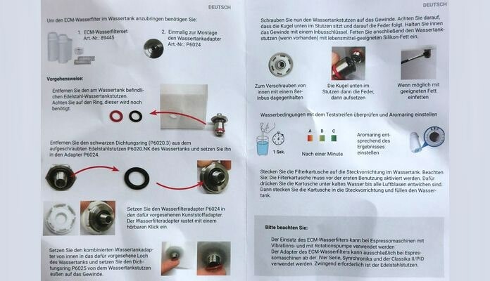 Montageanleitung Aroma C Adapter (ältere Ausführung)